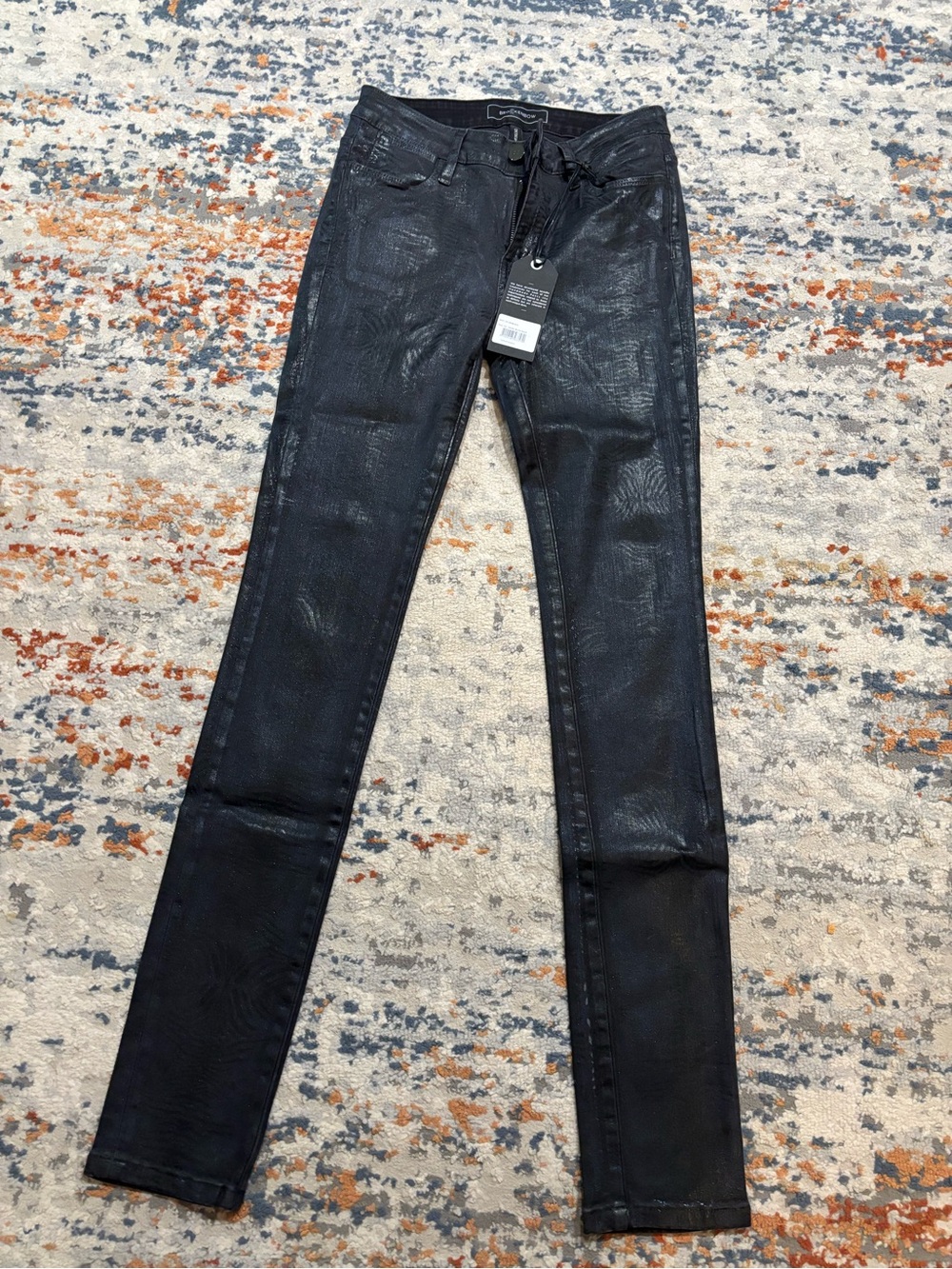 Black Coated Skinny Jeans - Women